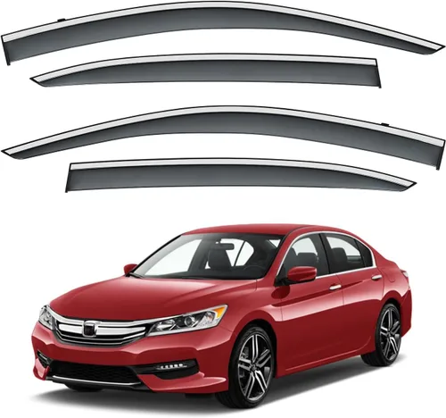Miniatura 15 de Compatible con Toyota Camry 2018-2024 L LE SE XLE XSE Hybrid Cinta Adhesiva en Policarbonato Protectores de Lluvia Viseras de Ventana Deflector