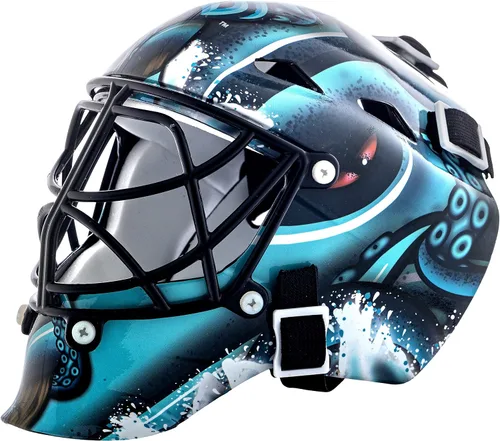 Miniatura 19 de Franklin Sports mini máscara para portero con logo de la NHL