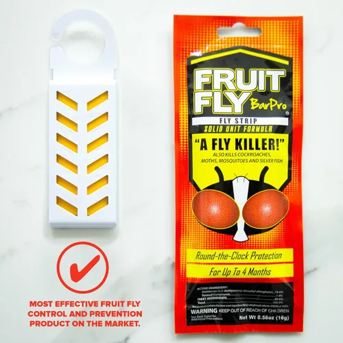 Miniatura 2 de Fruit Fly BarPro – Franja de control de insectos activada por vapor – Mejor que las trampas para moscas de la fruta – Mata moscas, mosquitos