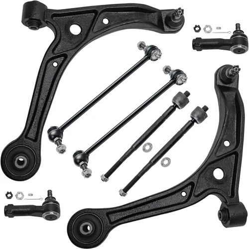 Miniatura 149 de Detroit Axle - Kit de brazos de control de extremo delantero de 8 piezas para Dodge Dakota 00-04, Durango 00-03, 4 brazos de control superior e