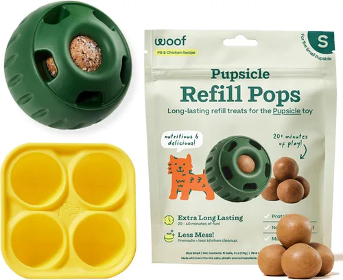 Miniatura 10 de WOOF Paquete de iniciación – Juguetes interactivos para perros para el aburrimiento – Moldes de silicona para golosinas para perros – Golosinas