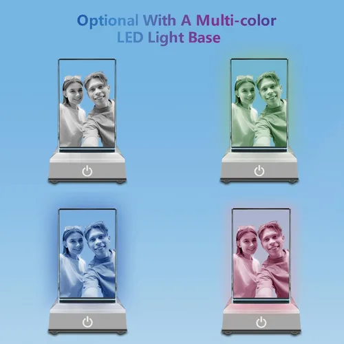 Miniatura 6 de Foto en cristal 3D de HAN'S LASER, regalo personalizado con tu propia foto, regalo único para el día del padre, matrimonio, regalo conmemorativo