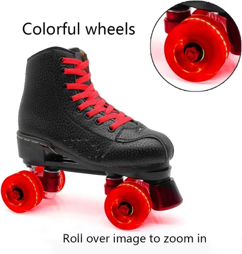 Miniatura 3 de Paquete de 4 ruedas de patinaje de 1.260 x 2.283 in 78A con rodamientos instalados para patinaje de doble fila en interiores o exteriores