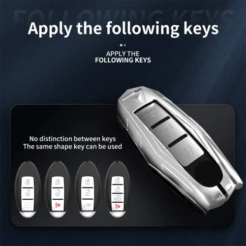 Miniatura 2 de Funda para llavero de automóvil Nissan, compatible con Nissan Rogue Maxima Altima Seda Pathfinder Infiniti Q50 QX56 M35 Q70 Smart Keyless Entre Key