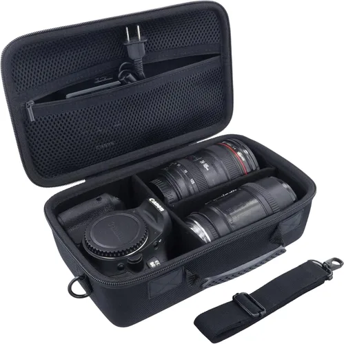 Miniatura 2 de Estuche para cámara Baval compatible con Canon EOS Rebel T7 / T100 / R50 / R100 / R5 / R6 Mark II / 90D DSLR con lente de 18-55mm, Sony, Nikon