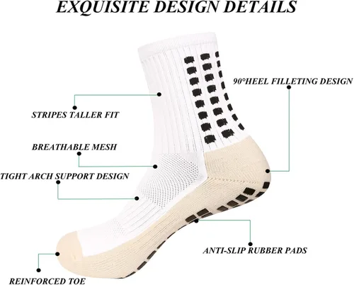 Miniatura 2 de fjberrtsat Calcetines de fútbol para hombre, antideslizantes, atléticos, antideslizantes, antideslizantes, para baloncesto, deportes, calcetines