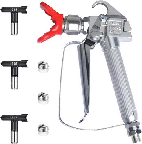 Pistola de pintura sin aire de alta presión 3600PSI con puntas de boquilla 311 315 517, para pulverizadores sin aire Graco Titan (JW-122523)