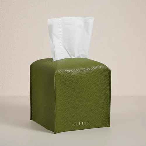 Miniatura 24 de OLETHA Funda cuadrada para caja de pañuelos, decoración estética de escritorio para habitación, hogar y oficina, soporte para cajas de pañuelos