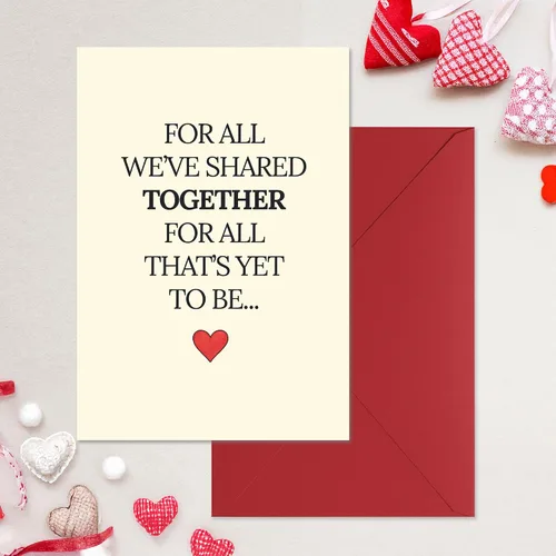 Miniatura 5 de Cheerin Tarjeta de amor con sobres, tarjetas románticas para esposa, novia, marido, prometido, novio, tarjeta de aniversario sentimental para él