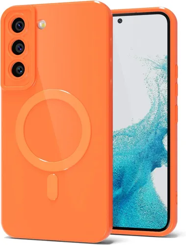 Miniatura 138 de Svanove para Samsung Galaxy S22 Funda de teléfono de silicona magnética, compatible con Magsafe, linda para mujeres, brillante color brillante, gel
