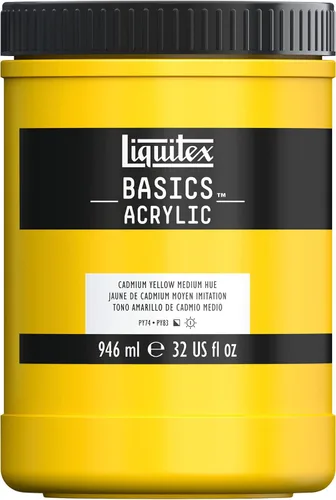 Miniatura 82 de Liquitex BASICS Pintura Acrílica, Botella de 400ml (13.5 oz), Blanco Titanio Titanio Blanco