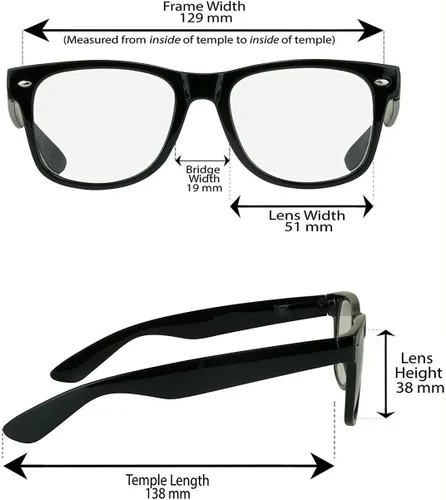 Miniatura 3 de 2 pares de lentes de lectura con lentes transparentes de inspiración retro vintage para hombres y mujeres