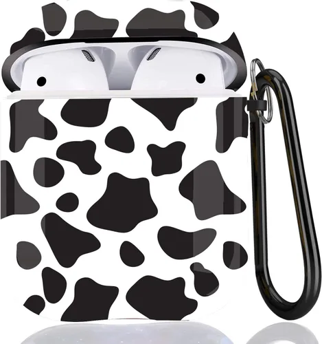 Funda protectora rígida con estampado de animales compatible con AirPods 2/1 generación de piel portátil y a prueba de golpes para mujeres, niñas y