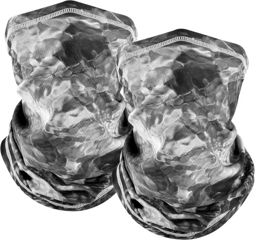 Miniatura 7 de MCTi Máscara de cuello UV, UPF 50, pasamontañas, máscara facial transpirable refrescante para el sol y el verano, para pesca, correr, paquete de 2