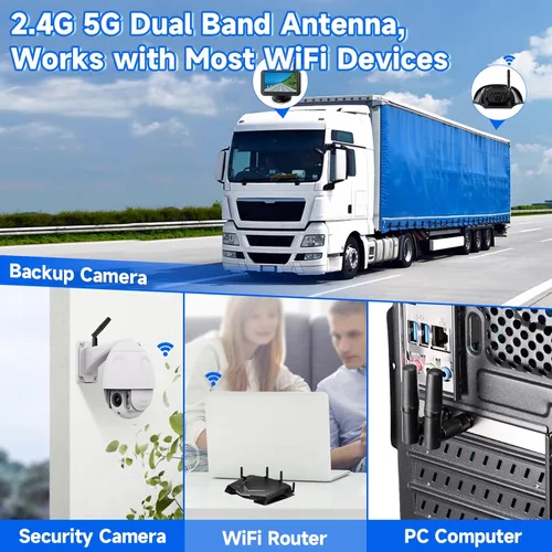 Miniatura 3 de Eightwood Antena WiFi pequeña de doble banda 2.4 GHz 5 GHz RP-SMA antena 2 unids para PC computadora de escritorio tarjeta PCIe Router WiFi cámara