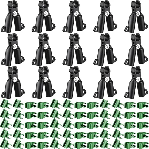 Miniatura 8 de 50 piezas de clip de conector de enrejado ajustable para plantas, estacas de plástico para jardín, tipo A, clip de hebilla para juntas de conexión