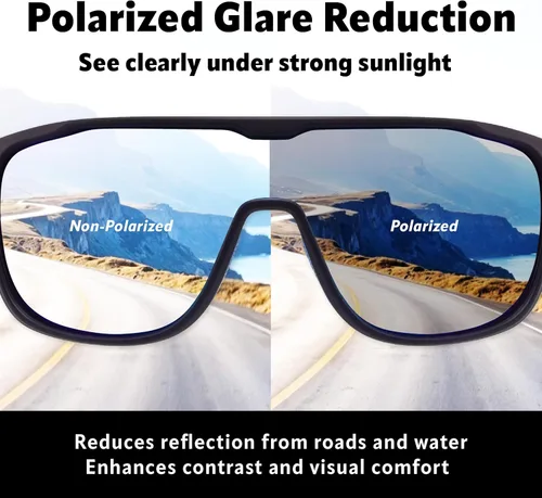 Miniatura 5 de MARS Lifestyle Gafas de sol polarizadas al aire libre UV400 Anti-agua de mar Mujeres Hombres Adulto Adolescente Correr Pesca Deportes
