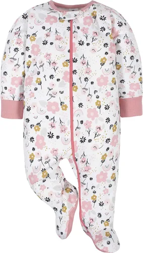 Miniatura 3 de Gerber Sleep 'N Play - Paquete de 4 enterizos con pies para niñas bebés