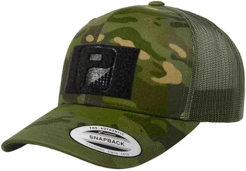 Miniatura 10 de Pull Patch Multicam - Gorra de camionero con diseño de camuflaje curvado, gorra táctica, superficie de bucle de 2 x 3 pulgadas para fijar parches