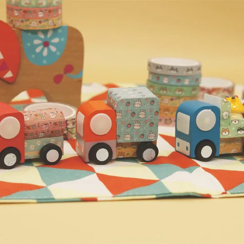 Miniatura 9 de Juego de cinta adhesiva lindas mascotas 18 rollos de cinta decorativa de oro delgado para manualidades, bricolaje, diarios, planificadores, álbumes