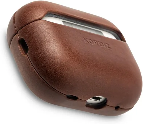 Miniatura 10 de KORDIZ Funda de cuero para AirPods Pro de 2ª generación - Funda de piel de vaca encerada con aceite genuino para Airpods Pro 2 - Pátina vintage Negro