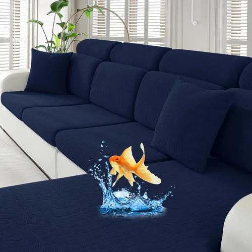 Miniatura 9 de MAXIJIN Fundas impermeables para cojín de sofá Fundas elásticas para asiento de sofá Fundas lavables, Fundas seccionales para cojines de exterior