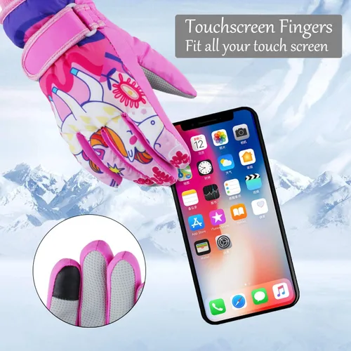 Miniatura 105 de Guantes de nieve para hombre y mujer, impermeables, para invierno, cálidos, para esquí, snowboard, guantes para mujer