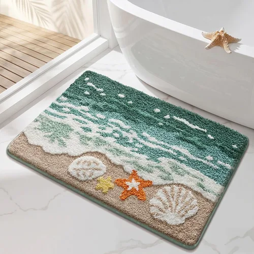 Miniatura 9 de Brush Your Teeth - Tapetes de baño de 17 x 24 pulgadas, suaves, absorbentes y antideslizantes, lavables a máquina con diseños de letras coloridas