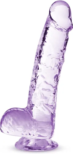 Miniatura 4 de Blush Naturally Yours - Consolador cristalino realista con bolas, juego anal y vaginal para principiantes, base de ventosa, arnés compatible