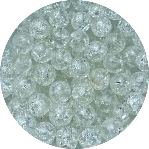 Miniatura 20 de 100 cuentas de cristal agrietado redondas de 0.315 pulgadas (0.315 in), cuentas espaciadoras para hacer joyas, collares, pulseras, aretes, Mezcla