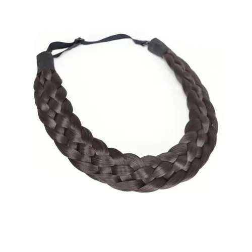 Miniatura 15 de Diadema de pelo sintético de 5 hebras trenzadas, clásicas, gruesas, anchas, trenzadas, elásticas, multicolor, accesorios de belleza para el cabello
