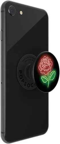 Miniatura 5 de PopSockets - Agarre para teléfono con soporte expandible, agarre adhesivo, rosa neón Rosado neón