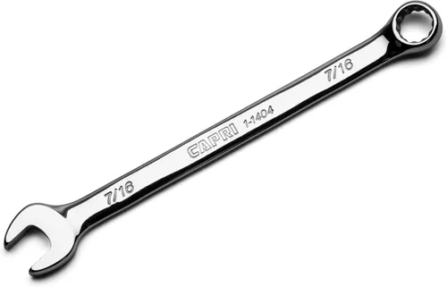 Capri Tools - Llave combinada de 7/16 pulgadas, 12 puntos, SAE, cromo (1-1404)