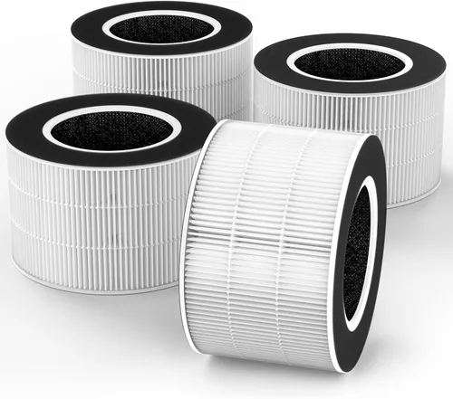 Miniatura 7 de Paquete de 2 filtros de repuesto TD-1500 compatibles con purificador de aire Tredy TD-1500 TD-1500BM, filtración de 4 etapas de filtro premium