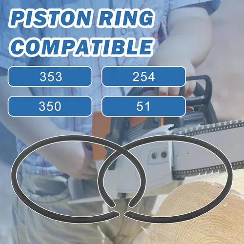 Miniatura 2 de 2 unids/lote 1.772 in x 0.059 in Kit de anillos de pistón para Husqvarna 51 254 350 353 OLEO-MAC 753 piezas de motosierra.