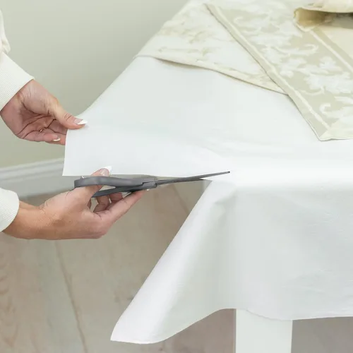 Miniatura 4 de Benson Mills Almohadilla de mesa de vinilo resistente de lujo, protector de mesa de alta calidad, impermeable con respaldo de franela, diseño