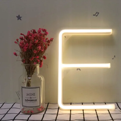 ENUOLI - Luces LED de neón del alfabeto blanco cálido, la mejor decoración de pared para niños, hogar, bar, club, festival, Navidad, cumpleaños,