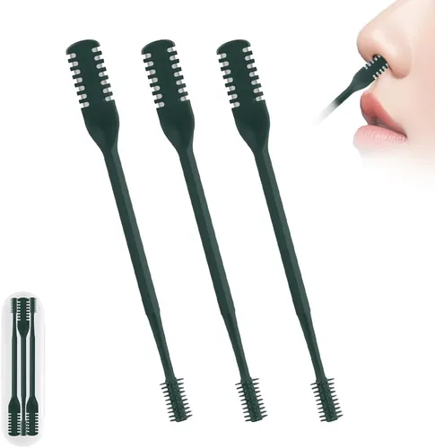 Miniatura 16 de Cortador de vello nasal 2 en 1, herramienta de eliminación de vello nasal mejorada con rotación de 360°, cuchilla de vello de nariz de doble cara