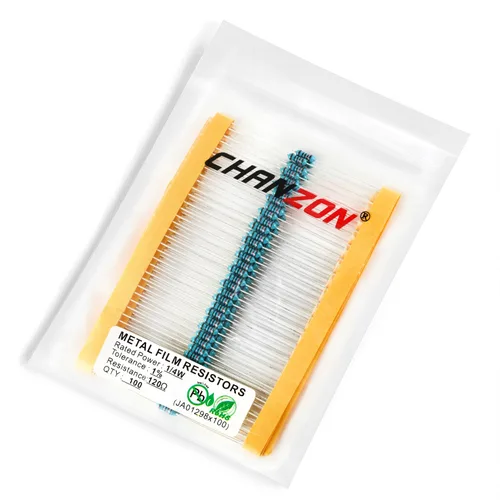 Miniatura 101 de Chanzon 100pcs 1/4W (0.25W) 62 Ohmios Resistencia fija de película metálica Ohmios 0.01 ±1% Tolerancia 62R MF Resistencias de orificio pasante