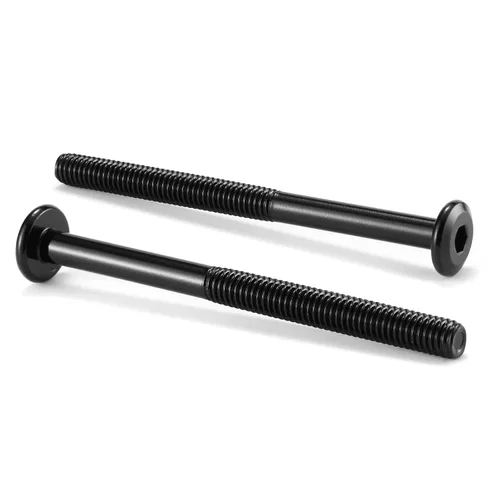 Miniatura 35 de M6 x 60mm 10 piezas de tornillos de cabeza plana con casquillo hexagonal, acero inoxidable 304 18-8, rosca completa, óxido negro de SG TZH