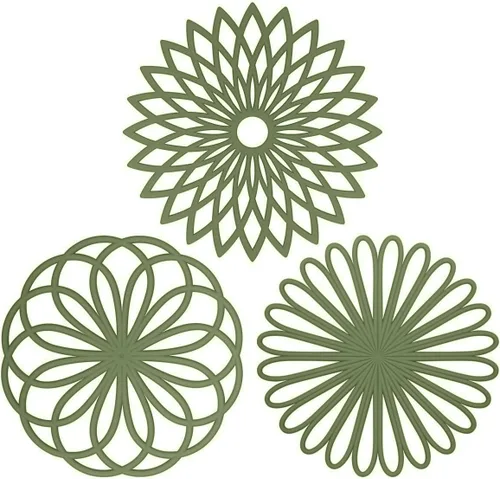 Miniatura 13 de ME.FAN Salvamanteles de silicona – Almohadillas calientes de cocina para ollas y platos – Salvamanteles aislados para tetera – Flexible, duradero