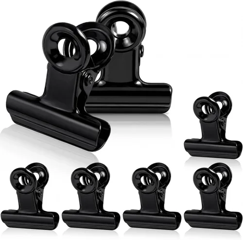 Kisston 5 Pcs Metal Clips Hinge Clips 0.87 Inch Small Bull Binder for Office, Paper, Photos, Picture, Maps, Poster, Drawings, Art Work, Papers,