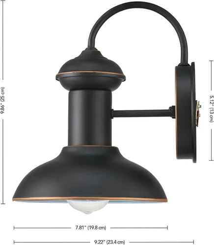 Miniatura 10 de Globe Electric Lunes, 1 lámpara de pared para exteriores e interiores, aplique de pared, 40190, 60.0watts, 110.0 volts