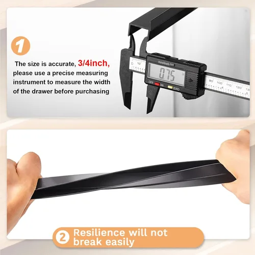 Miniatura 3 de Tenare 4 rieles colgantes de PVC negro, sistema de colgar para archivar que mantiene tus carpetas ordenadas y organizadas