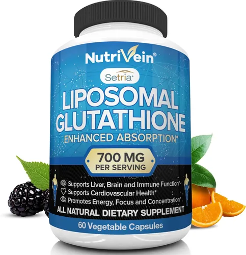 Miniatura 5 de Nutrivein Glutatión liposomal premium, cápsulas de vinagre de sidra de manzana y suplemento de vitamina C: Vitamina C, cápsulas ACV y suplemento