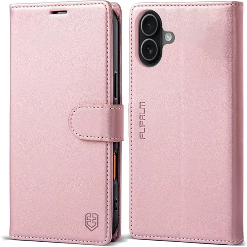 Miniatura 12 de Funda tipo cartera para iPhone 17 Pro Max con tarjetero de crédito, de piel sintética, con función atril, funda protectora a prueba de golpes