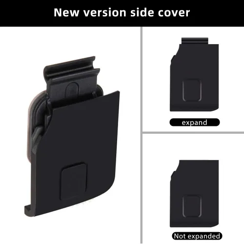 Miniatura 4 de Puerta lateral de repuesto para GoPro Hero 7 Negro USB-C HDMI Case Cubierta lateral Reparación Accesorios de cámara (negro)
