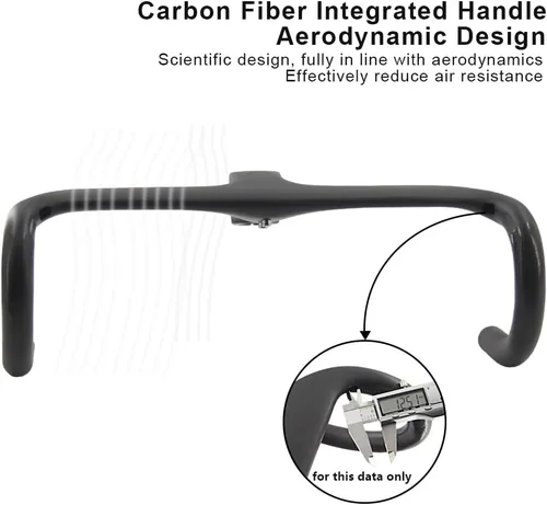 Miniatura 5 de Manillares de bicicleta de carretera RXL SL integrados manillares de fibra de carbono de 90 mm para bicicleta de carretera manillares de caída