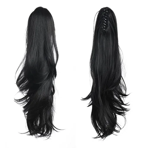 Miniatura 180 de Extensiones de cola de caballo de cabello rubio, extensiones de cola de caballo para mujer, pinza de extensiones de cabello rizado de 12 pulgadas