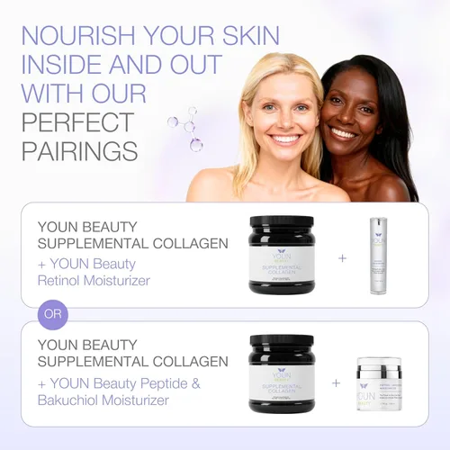 Miniatura 8 de YOUN Beauty Polvo de colágeno suplementario por el cirujano plástico holístico, Dr. Anthony Youn, 30 porciones (sin sabor), péptidos multicolágeno